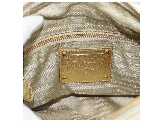 Borsa a Spalla PRADA Nylon Oro Autentica mr2696 D'oro - vista 22