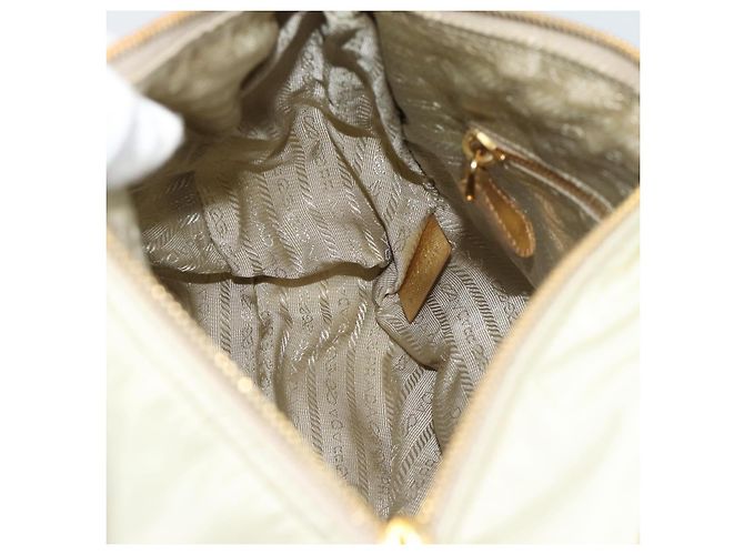 Borsa a Spalla PRADA Nylon Oro Autentica mr2696 D'oro - vista 24