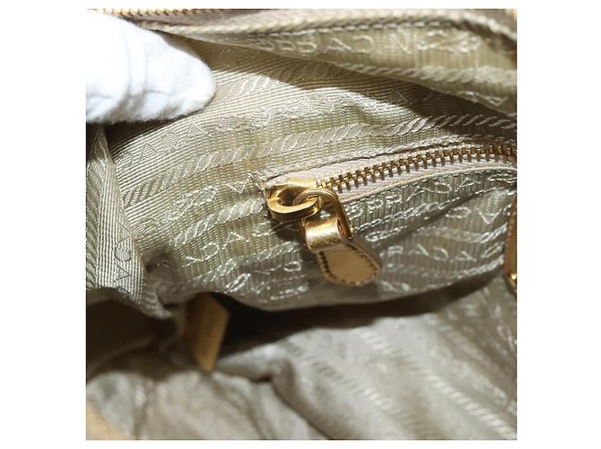 Borsa a Spalla PRADA Nylon Oro Autentica mr2696 D'oro - vista 25
