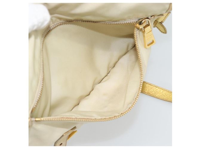 Borsa a Spalla PRADA Nylon Oro Autentica mr2696 D'oro - vista 28