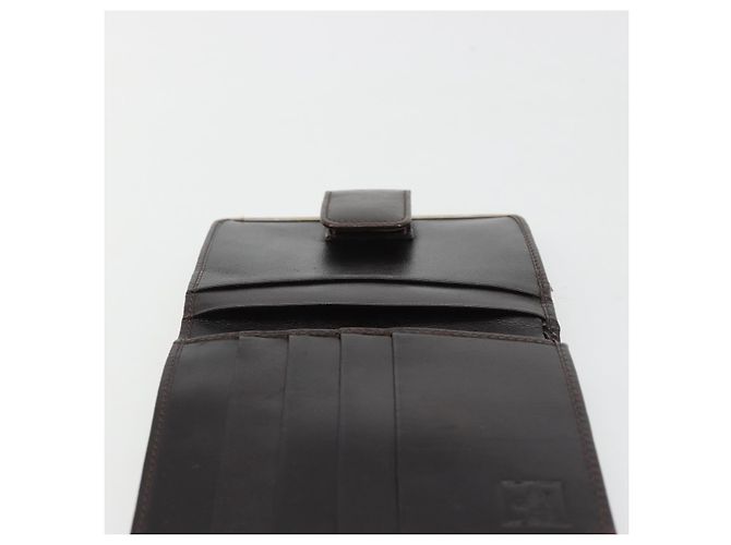 FENDI Zucca Canvas Portafoglio Compatto Nero Marrone Auth 189991A - vista 23
