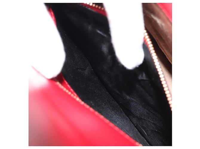 Borsa a tracolla GUCCI Sherry Line Silvi in pelle rossa e oro 421882 Auth 190243V Rosso D'oro - vista 24
