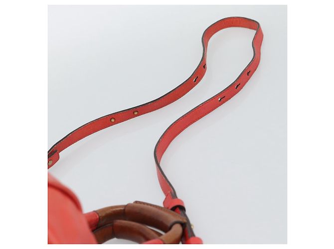 Chloé Borsa Chloe Etel in Pelle 2way Rosso Oro Auth BA13902 D'oro - vista 15