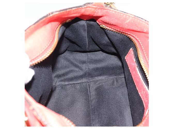 Chloé Borsa Chloe Etel in Pelle 2way Rosso Oro Auth BA13902 D'oro - vista 22