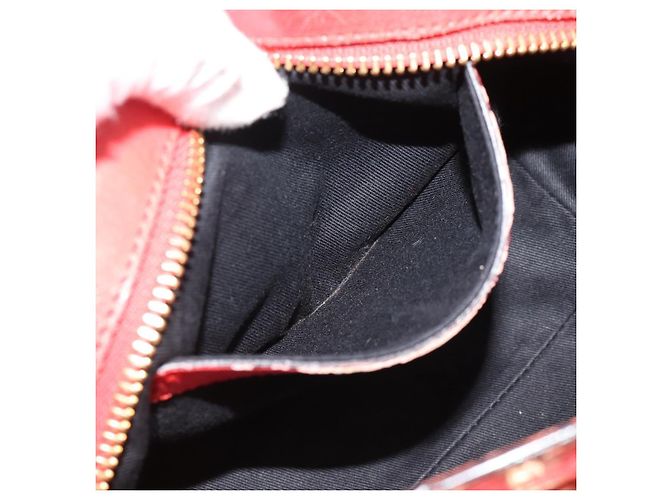 Chloé Borsa Chloe Etel in Pelle 2way Rosso Oro Auth BA13902 D'oro - vista 23