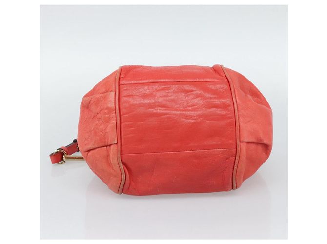 Chloé Borsa Chloe Etel in Pelle 2way Rosso Oro Auth BA13902 D'oro - vista 5