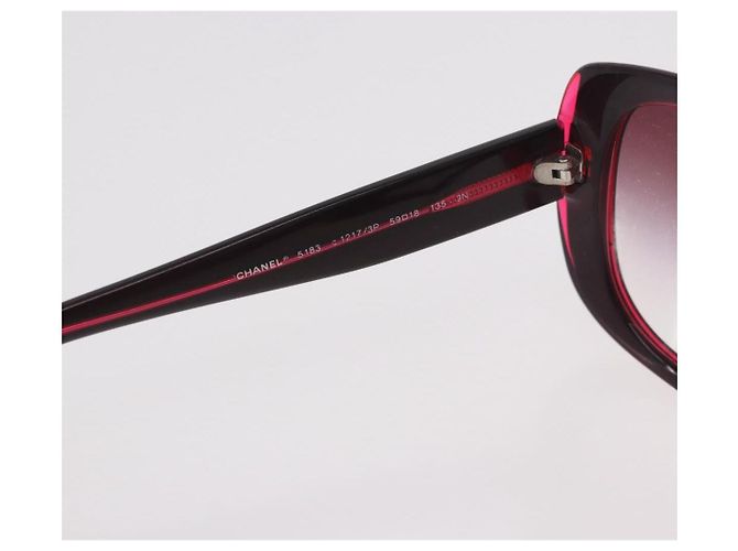 Gafas de sol CHANEL de plástico rojo CC Auth 190521 Roja - vista 11
