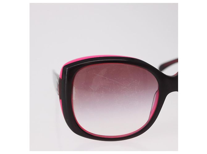 Gafas de sol CHANEL de plástico rojo CC Auth 190521 Roja - vista 4