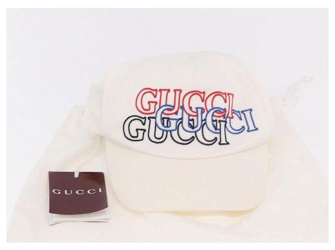 Gorra GUCCI de algodón blanco Auth BA13820V - vista 12