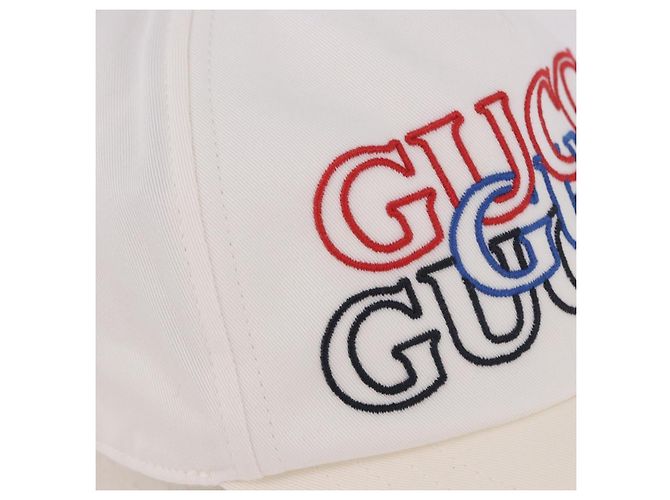 Gorra GUCCI de algodón blanco Auth BA13820V - vista 14