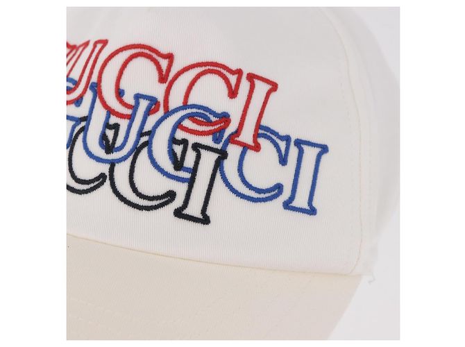 Gorra GUCCI de algodón blanco Auth BA13820V - vista 16