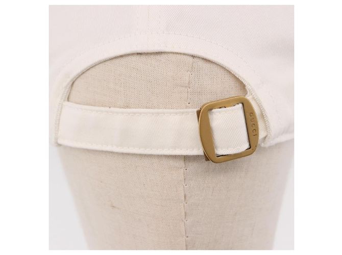 Gorra GUCCI de algodón blanco Auth BA13820V - vista 20