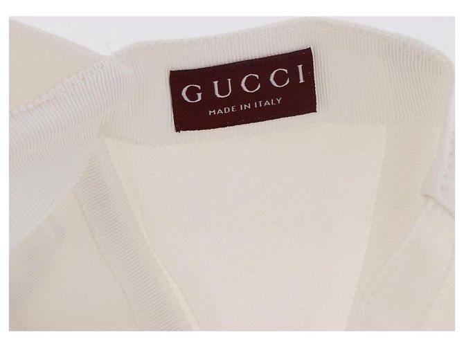 Gorra GUCCI de algodón blanco Auth BA13820V - vista 21