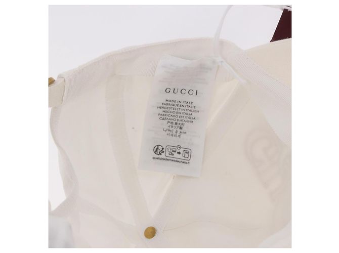 Gorra GUCCI de algodón blanco Auth BA13820V - vista 24