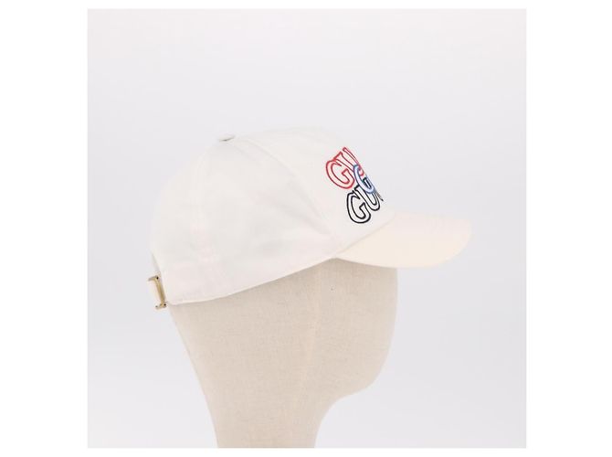 Gorra GUCCI de algodón blanco Auth BA13820V - vista 5
