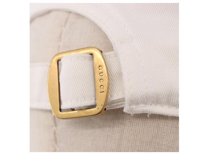 Gorra GUCCI de algodón blanco Auth BA13820V - vista 7