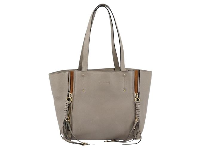 Chloé Borsa Tote Chloe in pelle grigia e oro Auth ar14027 Marrone D'oro - vista 13