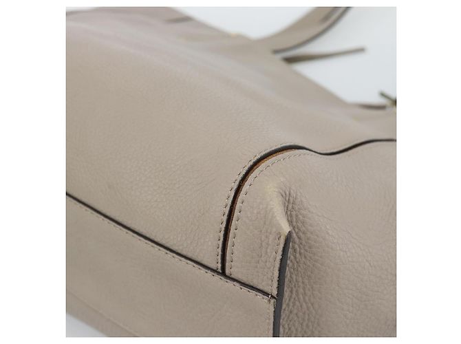 Chloé Borsa Tote Chloe in pelle grigia e oro Auth ar14027 Marrone D'oro - vista 15