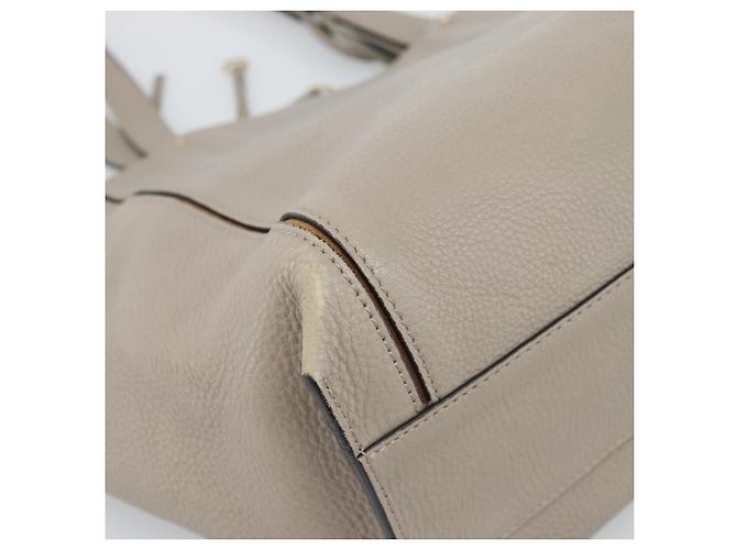 Chloé Borsa Tote Chloe in pelle grigia e oro Auth ar14027 Marrone D'oro - vista 16