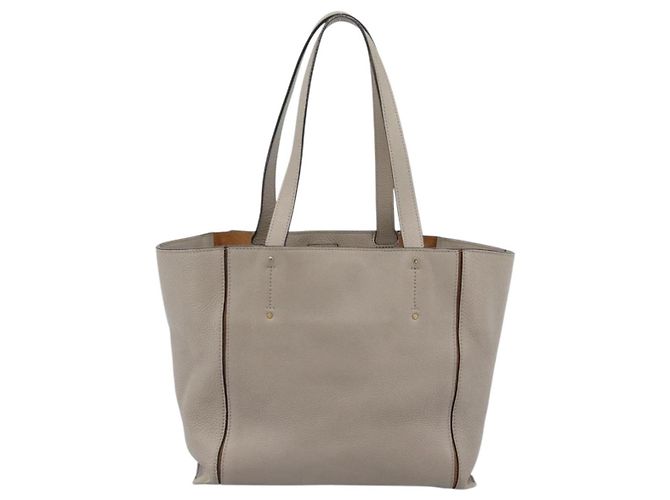 Chloé Borsa Tote Chloe in pelle grigia e oro Auth ar14027 Marrone D'oro - vista 2