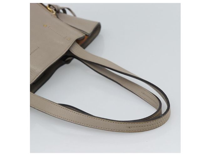 Chloé Borsa Tote Chloe in pelle grigia e oro Auth ar14027 Marrone D'oro - vista 7