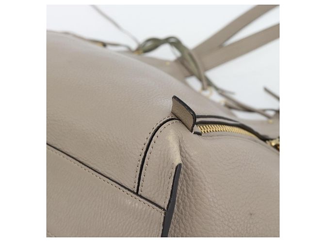Chloé Borsa Tote Chloe in pelle grigia e oro Auth ar14027 Marrone D'oro - vista 9