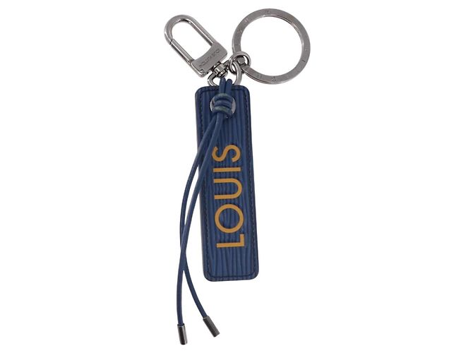 LOUIS VUITTON Epi Porte Cles LV Dual Key Holder Blue Yellow MP2553 Auth 191605A Giallo - vista 2