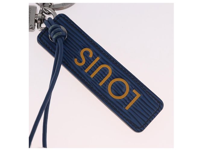 LOUIS VUITTON Epi Porte Cles LV Dual Key Holder Blue Yellow MP2553 Auth 191605A Giallo - vista 4