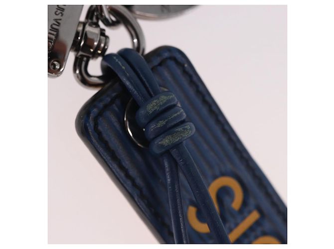 LOUIS VUITTON Epi Porte Cles LV Dual Key Holder Blue Yellow MP2553 Auth 191605A Giallo - vista 7