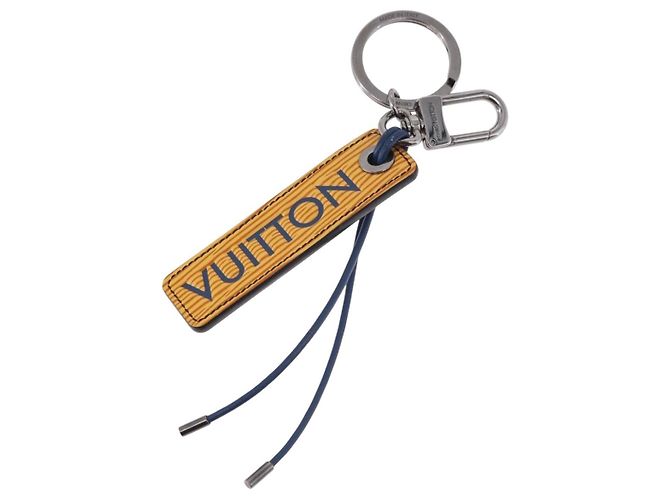 LOUIS VUITTON Epi Porte Cles LV Dual Key Holder Blue Yellow MP2553 Auth 191605A Giallo - vista 8