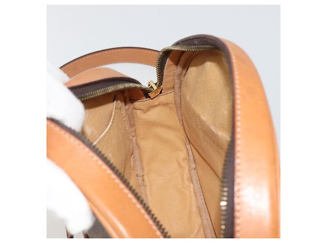 Céline Borsa a tracolla CELINE in tela Macadam PVC Pelle Marrone Oro Auth 190422A D'oro - vista 19