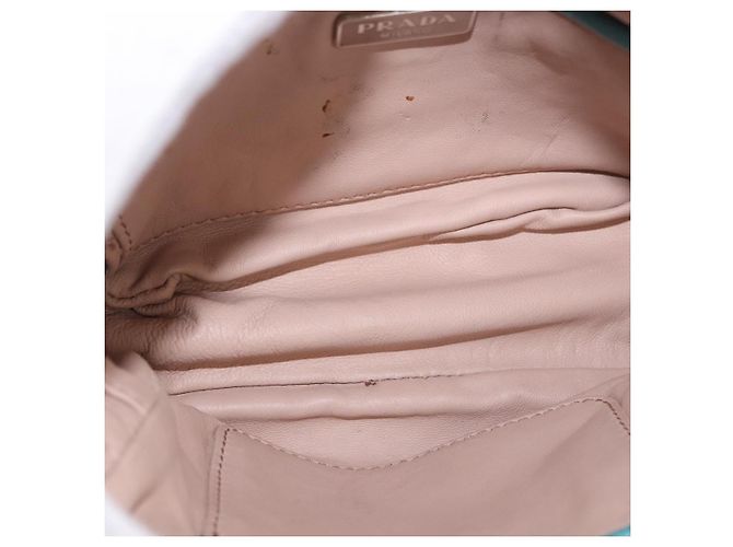 Borsa a tracolla PRADA in pelle azzurro chiaro argento Auth ka5130 Blu chiaro - vista 11