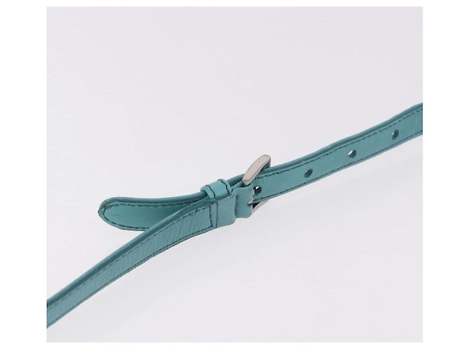 Borsa a tracolla PRADA in pelle azzurro chiaro argento Auth ka5130 Blu chiaro - vista 14