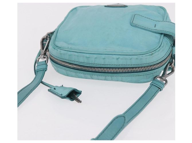 Borsa a tracolla PRADA in pelle azzurro chiaro argento Auth ka5130 Blu chiaro - vista 7