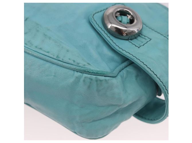 Borsa a tracolla PRADA in pelle azzurro chiaro argento Auth ka5130 Blu chiaro - vista 9