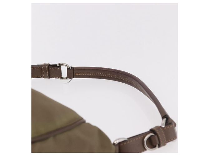 Borsa a Spalla PRADA Nylon Verde Argento Auth 189427 - vista 14