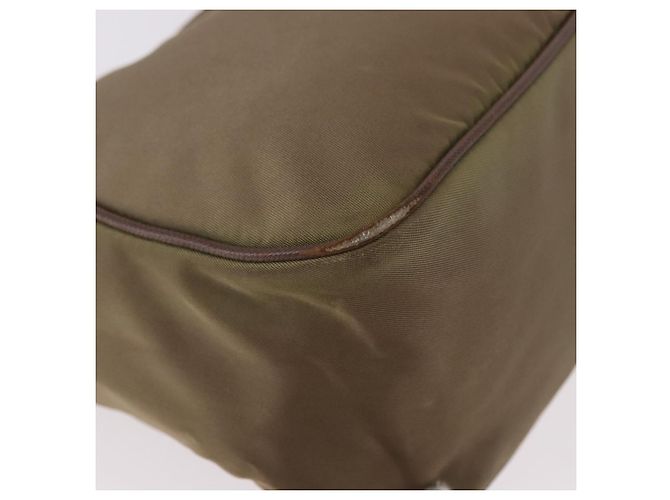 Borsa a Spalla PRADA Nylon Verde Argento Auth 189427 - vista 16