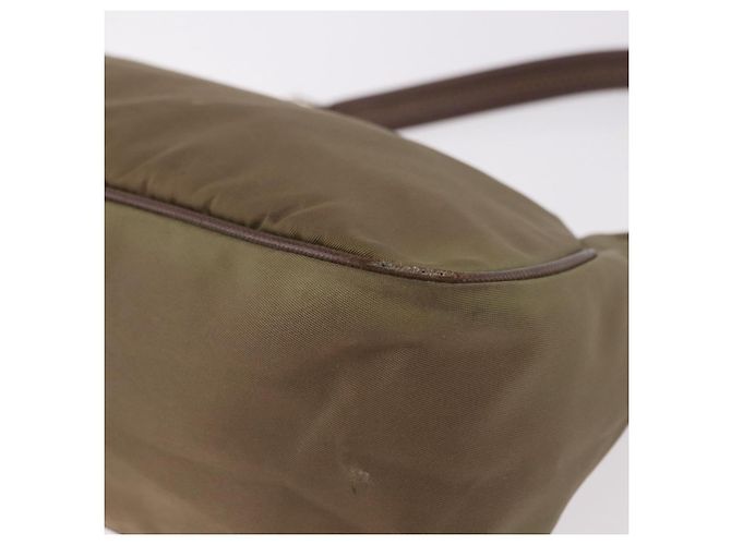Borsa a Spalla PRADA Nylon Verde Argento Auth 189427 - vista 17