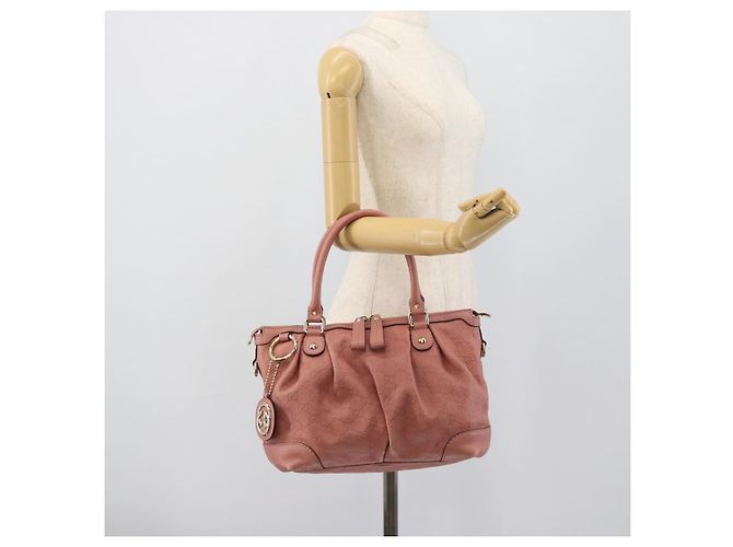 GUCCI GuccissimaGG Sukey Borsa a mano in pelle Rosa Oro 247902 Auth 191520 D'oro - vista 23