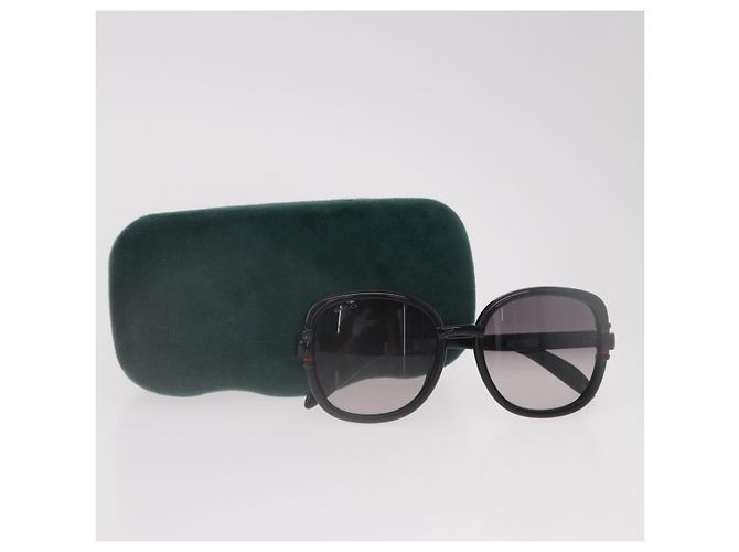 Occhiali da sole GUCCI in plastica nero e oro Auth 191416V D'oro - vista 12