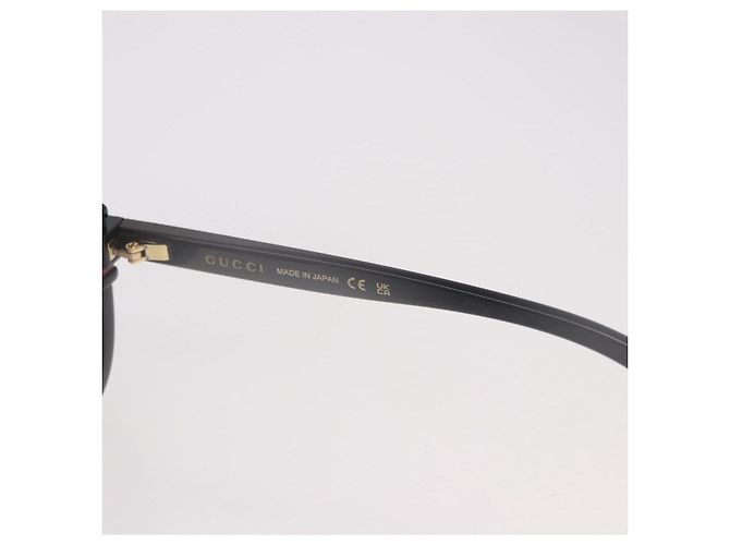 Occhiali da sole GUCCI in plastica nero e oro Auth 191416V D'oro - vista 14
