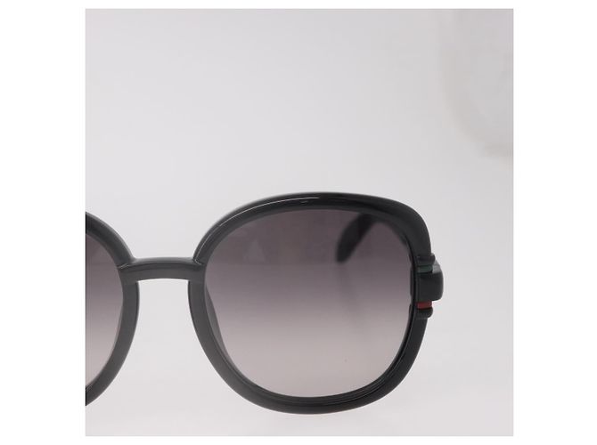 Occhiali da sole GUCCI in plastica nero e oro Auth 191416V D'oro - vista 4