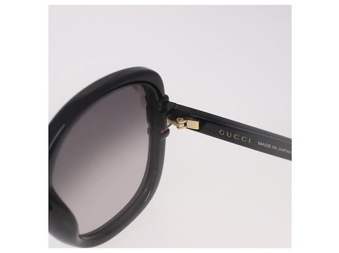 Occhiali da sole GUCCI in plastica nero e oro Auth 191416V D'oro - vista 9