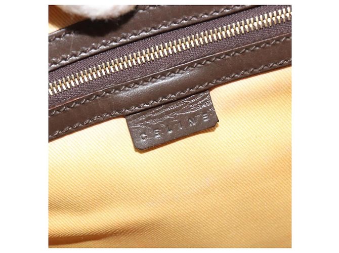 Céline CELINE Borsa Boston in Tela C Macadam Marrone Oro Auth gh2216A D'oro - vista 18