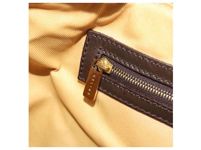 Céline CELINE Borsa Boston in Tela C Macadam Marrone Oro Auth gh2216A D'oro - vista 21
