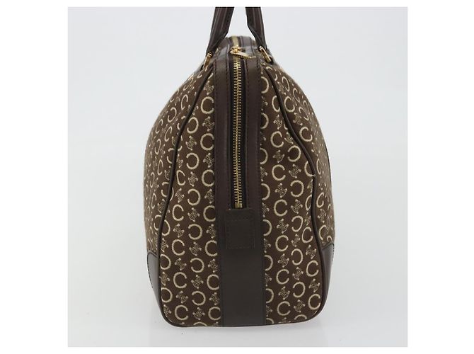 Céline CELINE Borsa Boston in Tela C Macadam Marrone Oro Auth gh2216A D'oro - vista 3