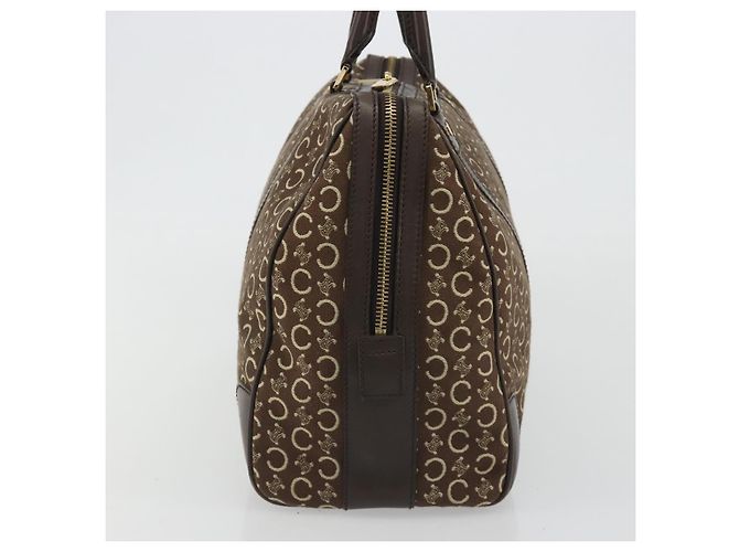 Céline CELINE Borsa Boston in Tela C Macadam Marrone Oro Auth gh2216A D'oro - vista 4