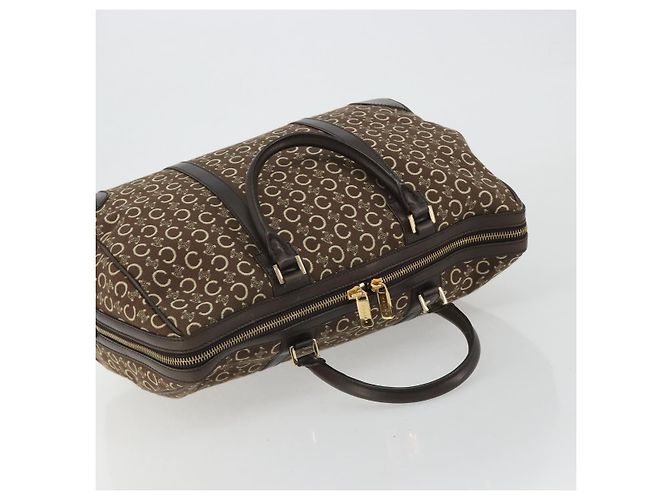Céline CELINE Borsa Boston in Tela C Macadam Marrone Oro Auth gh2216A D'oro - vista 6