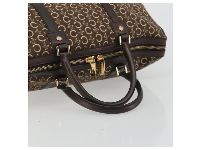 Céline CELINE Borsa Boston in Tela C Macadam Marrone Oro Auth gh2216A D'oro - vista 7