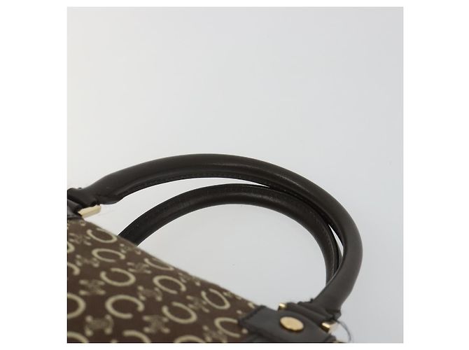 Céline CELINE Borsa Boston in Tela C Macadam Marrone Oro Auth gh2216A D'oro - vista 8